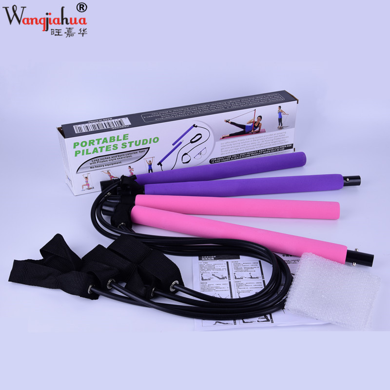 Multi-Function Pilates Bar Yoga Tension Bar Portable Body Shaping Chin-up Fitness Resistance Training Bar Cross-Border