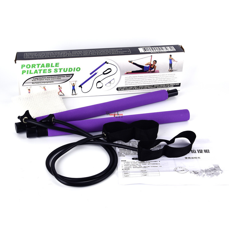 Multi-Function Pilates Bar Yoga Tension Bar Portable Body Shaping Chin-up Fitness Resistance Training Bar Cross-Border