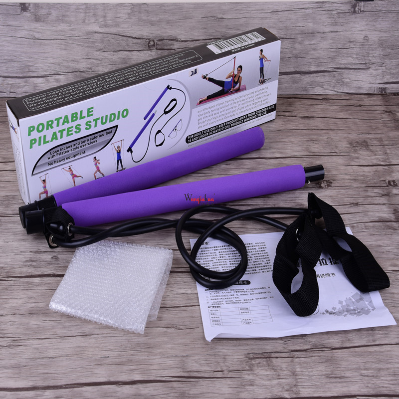 Multi-Function Pilates Bar Yoga Tension Bar Portable Body Shaping Chin-up Fitness Resistance Training Bar Cross-Border