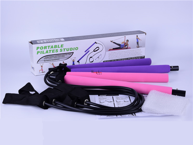 Multi-Function Pilates Bar Yoga Tension Bar Portable Body Shaping Chin-up Fitness Resistance Training Bar Cross-Border