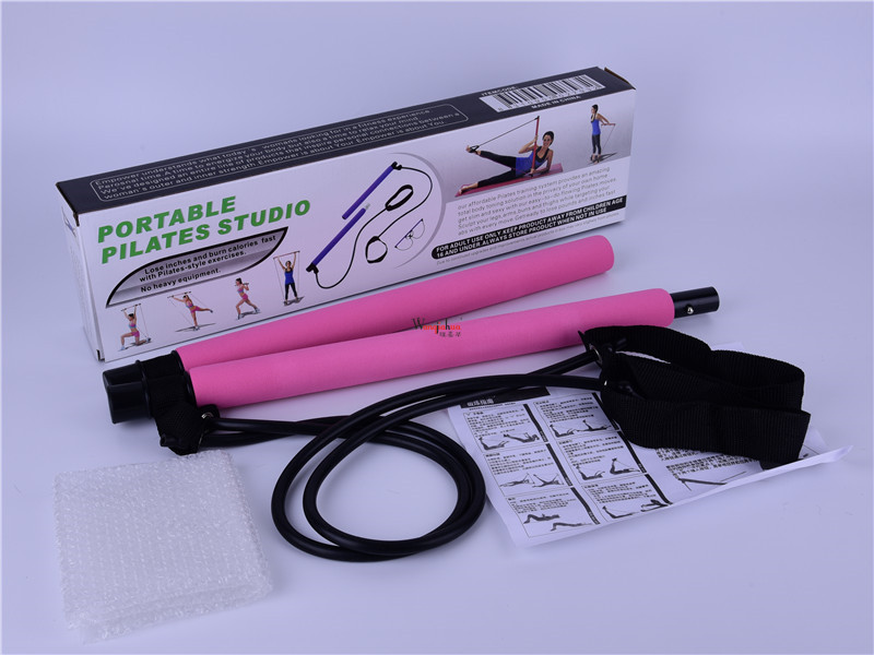 Multi-Function Pilates Bar Yoga Tension Bar Portable Body Shaping Chin-up Fitness Resistance Training Bar Cross-Border