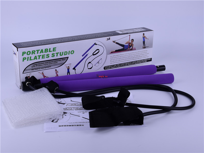 Multi-Function Pilates Bar Yoga Tension Bar Portable Body Shaping Chin-up Fitness Resistance Training Bar Cross-Border