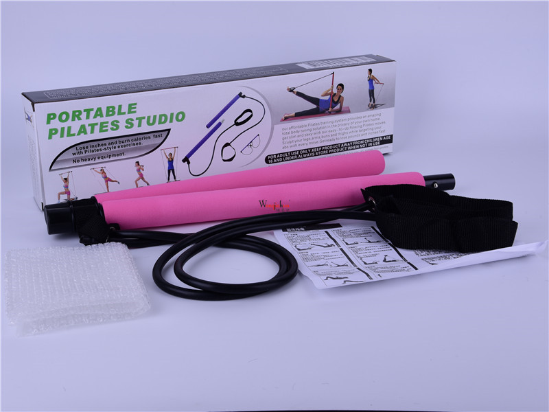 Multi-Function Pilates Bar Yoga Tension Bar Portable Body Shaping Chin-up Fitness Resistance Training Bar Cross-Border
