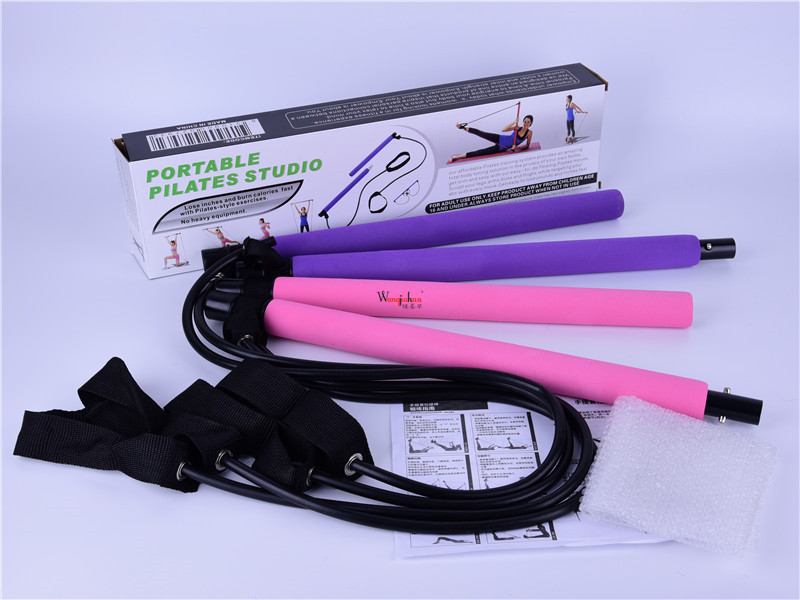 Multi-Function Pilates Bar Yoga Tension Bar Portable Body Shaping Chin-up Fitness Resistance Training Bar Cross-Border