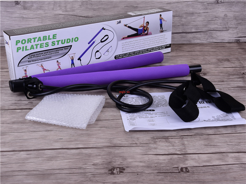 Multi-Function Pilates Bar Yoga Tension Bar Portable Body Shaping Chin-up Fitness Resistance Training Bar Cross-Border