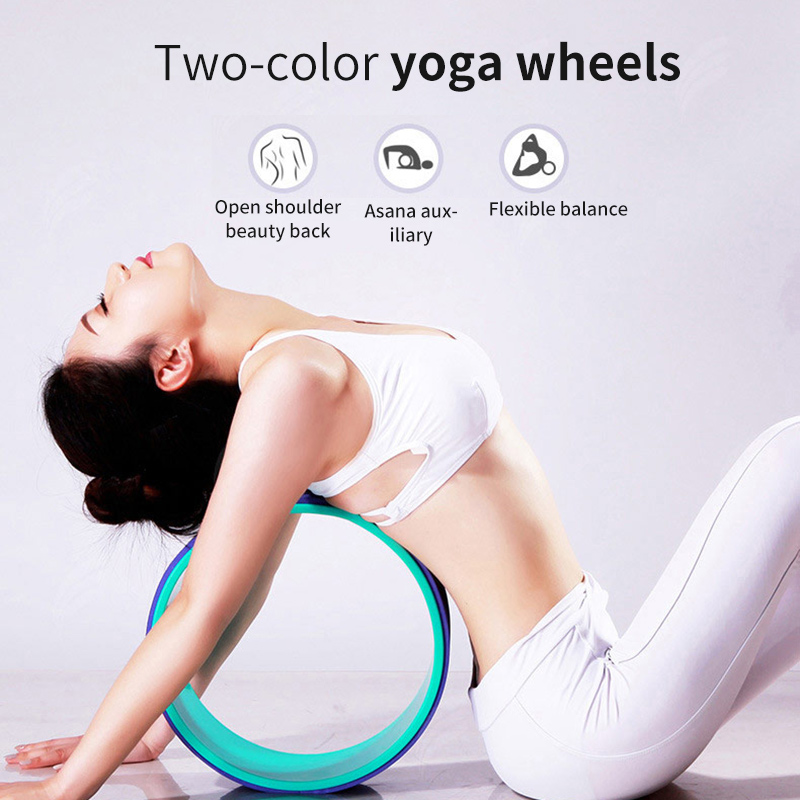 Yoga Pilates Circle Yoga Fitness Roller Wheel Back Training 
