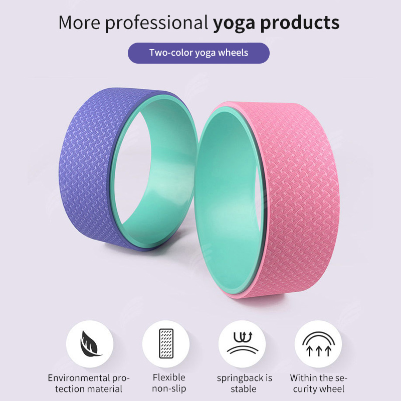 Yoga Pilates Circle Yoga Fitness Roller Wheel Back Training 