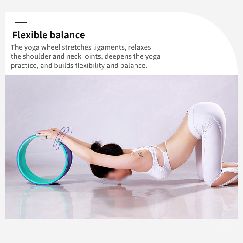 Yoga Pilates Circle Yoga Fitness Roller Wheel Back Training 