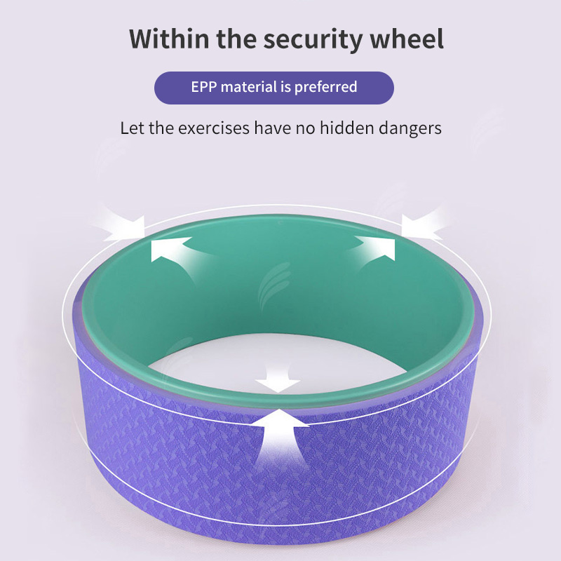 Yoga Pilates Circle Yoga Fitness Roller Wheel Back Training 