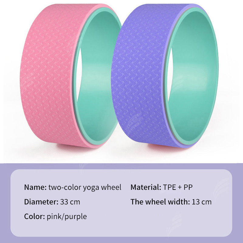 Yoga Pilates Circle Yoga Fitness Roller Wheel Back Training 