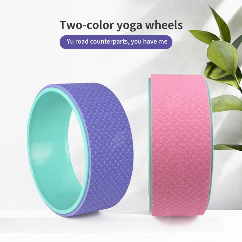 Yoga Pilates Circle Yoga Fitness Roller Wheel Back Training 