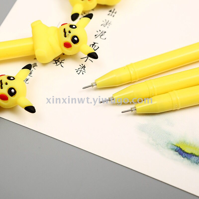 Factory Direct Sales Cute Cartoon Pikachu Gel Pen Simple Fresh Pikachu Black Signature Pen Office Supplies Factory Direct Sales Cute Cartoon Pikachu Gel Pen Simple Fresh Pikachu Black Signature Pen Office Supplies