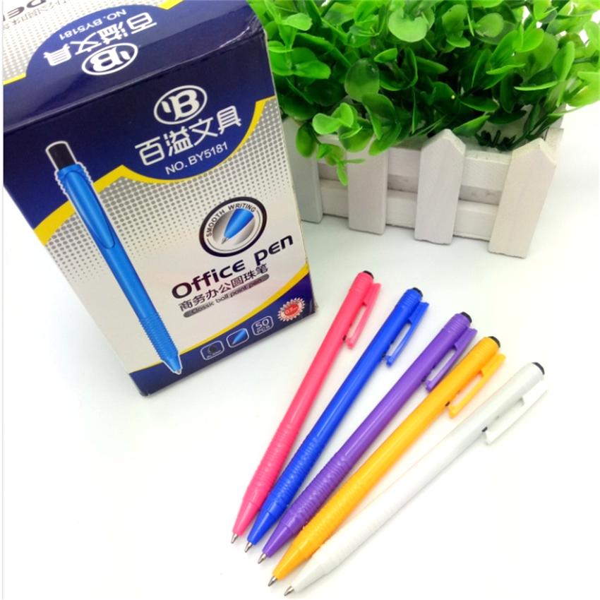 Peripheral stationery ballpoint pen business office student stationery office supplies press the pen blue pen