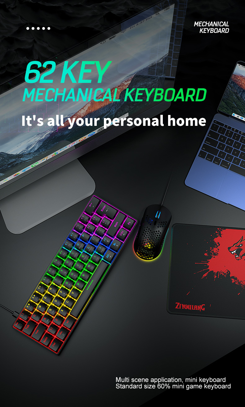 T60 Mechanical Keyboard 62 Keys Gaming Mechanical Keyboard Phablet Mac Gaming Electronic Sports Amazon T60 Mechanical Keyboard 62 Keys Gaming Mechanical Keyboard Phablet Mac Gaming Electronic Sports Amazon