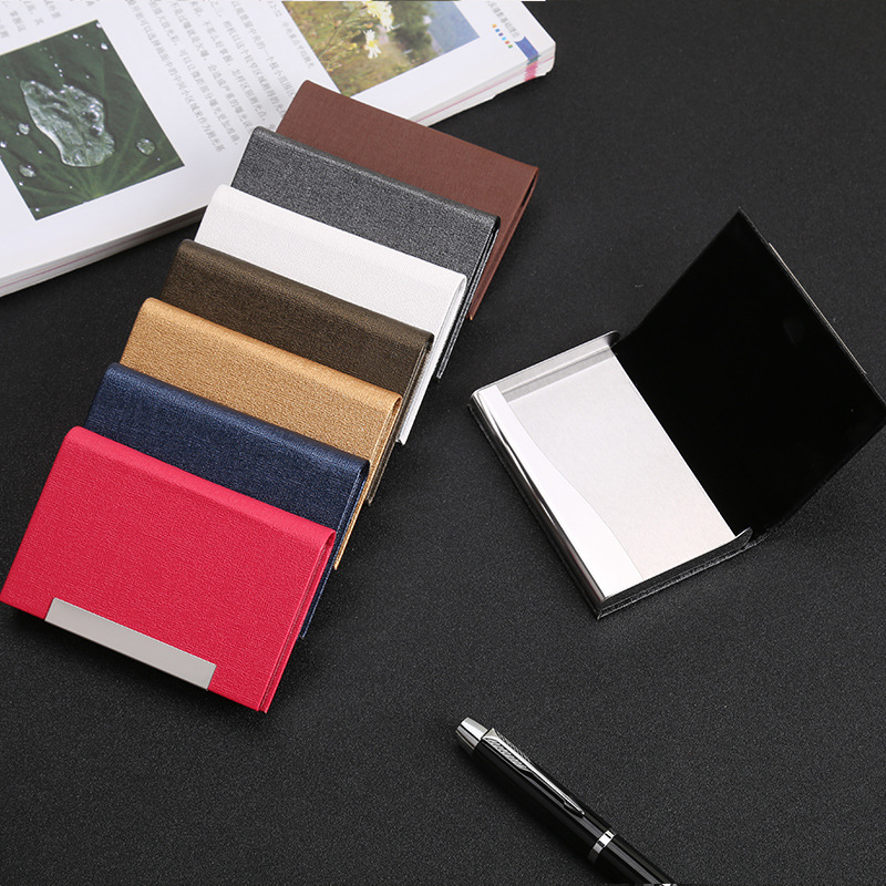 Factory Direct Sales Office Storage Supplies New Business Card Case Business Fashion Business Card Holder Laser Logo Factory Direct Sales Office Storage Supplies New Business Card Case Business Fashion Business Card Holder Laser Logo