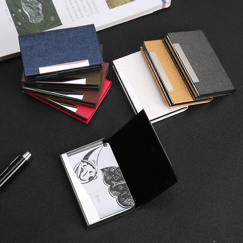 Factory Direct Sales Office Storage Supplies New Business Card Case Business Fashion Business Card Holder Laser Logo Factory Direct Sales Office Storage Supplies New Business Card Case Business Fashion Business Card Holder Laser Logo