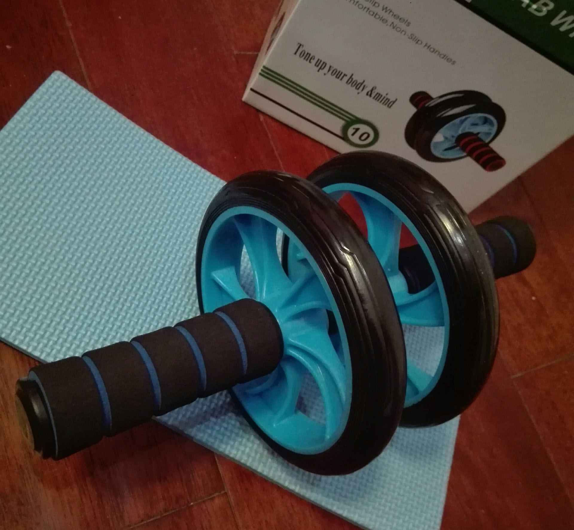 Fitness Exercise Equipment Pulley Push-up Abdominal Slimming Abdominal Wheel AB Rocket Roller Abdominal Wheel
