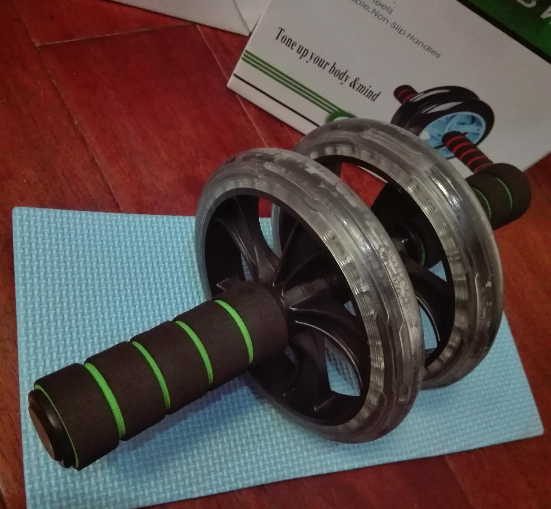 Fitness Exercise Equipment Pulley Push-up Abdominal Slimming Abdominal Wheel AB Rocket Roller Abdominal Wheel