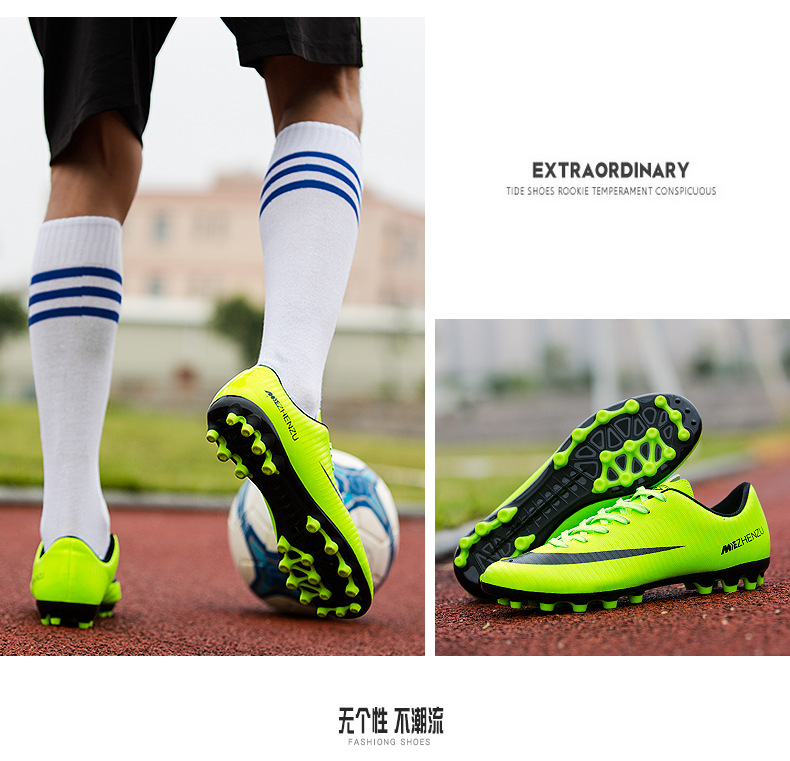 Cross-Border Couple's TF Broken Nail Artificial Lawn AG Long Nail Youth Student Competition Training Shoes Female