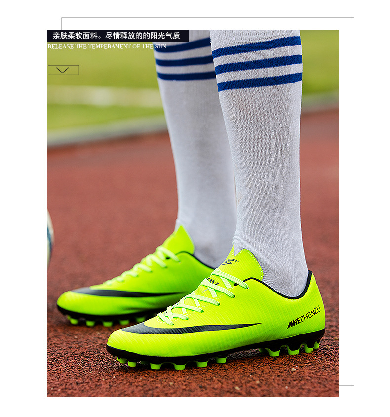 Cross-Border Couple's TF Broken Nail Artificial Lawn AG Long Nail Youth Student Competition Training Shoes Female