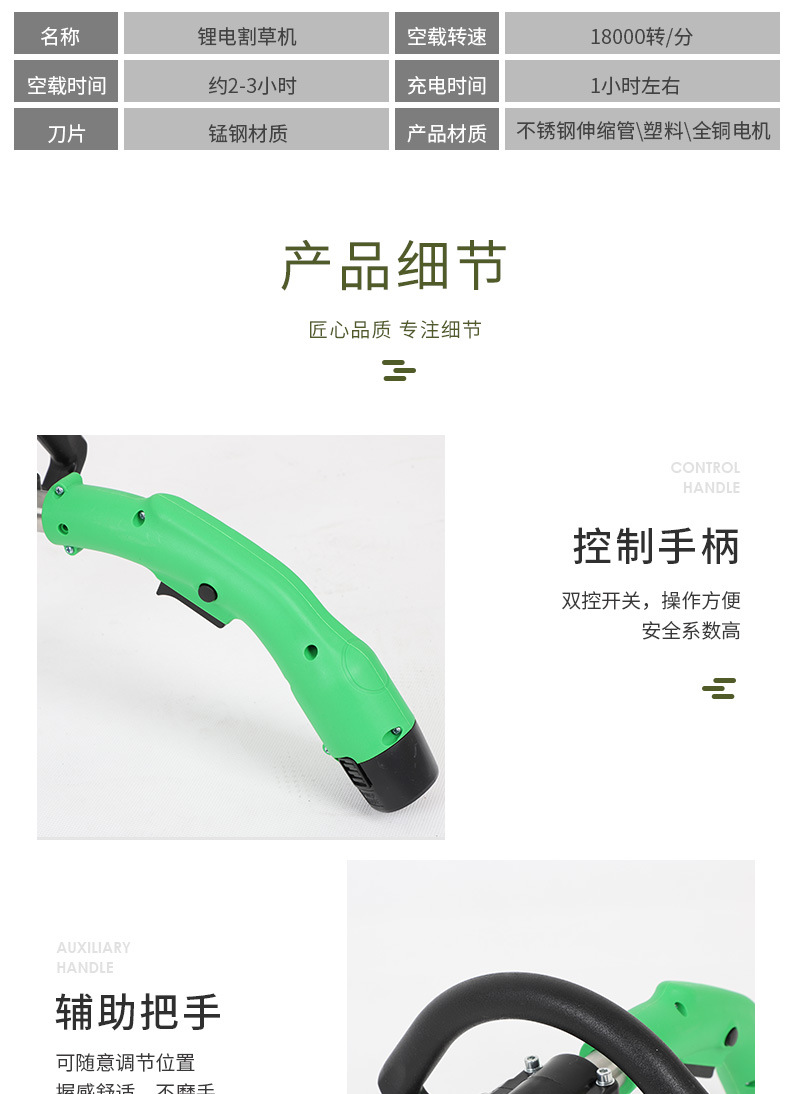 Industrial Electric Mower Household Small Garden Rechargeable Weeding Machine Lawn Grass Cutting Lithium-Electric Industrial Electric Mower Household Small Garden Rechargeable Weeding Machine Lawn Grass Cutting Lithium-Electric