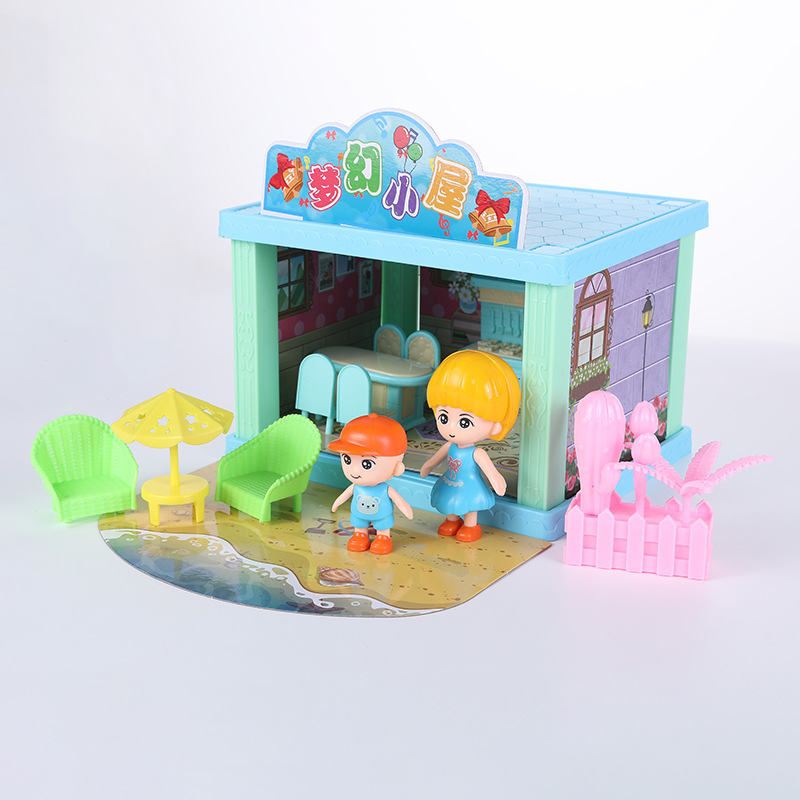 Factory Direct Supply New Girl DIY Toy Chinese and English Label Dream Cottage Swing Lawn Chair Holiday Gift