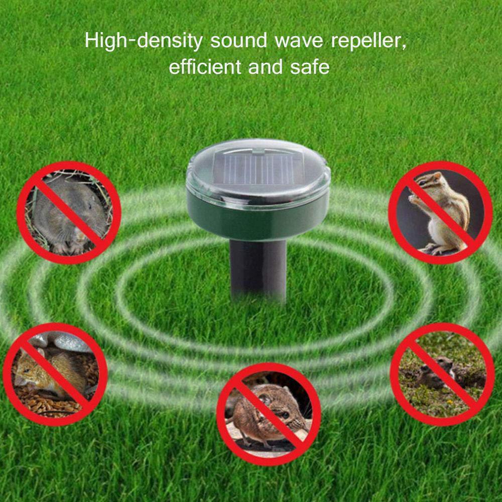 Solar Pest Repeller Ultrasonic Vibration Electronic Snake Repellent Multifunctional Lawn Waterproof Insect Killer