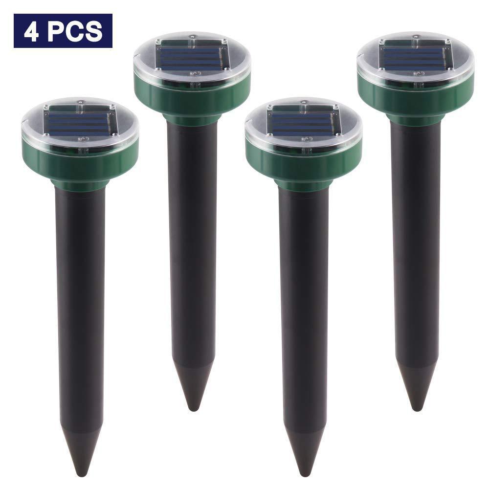 Solar Pest Repeller Ultrasonic Vibration Electronic Snake Repellent Multifunctional Lawn Waterproof Insect Killer