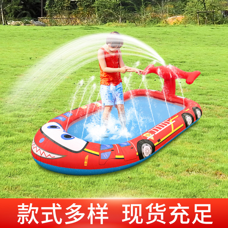 Amazon Children Outdoor Spray Pond Water Spray Mat PVC Inflatable Toys Paddling Pool Garden Lawn Inflatable toys