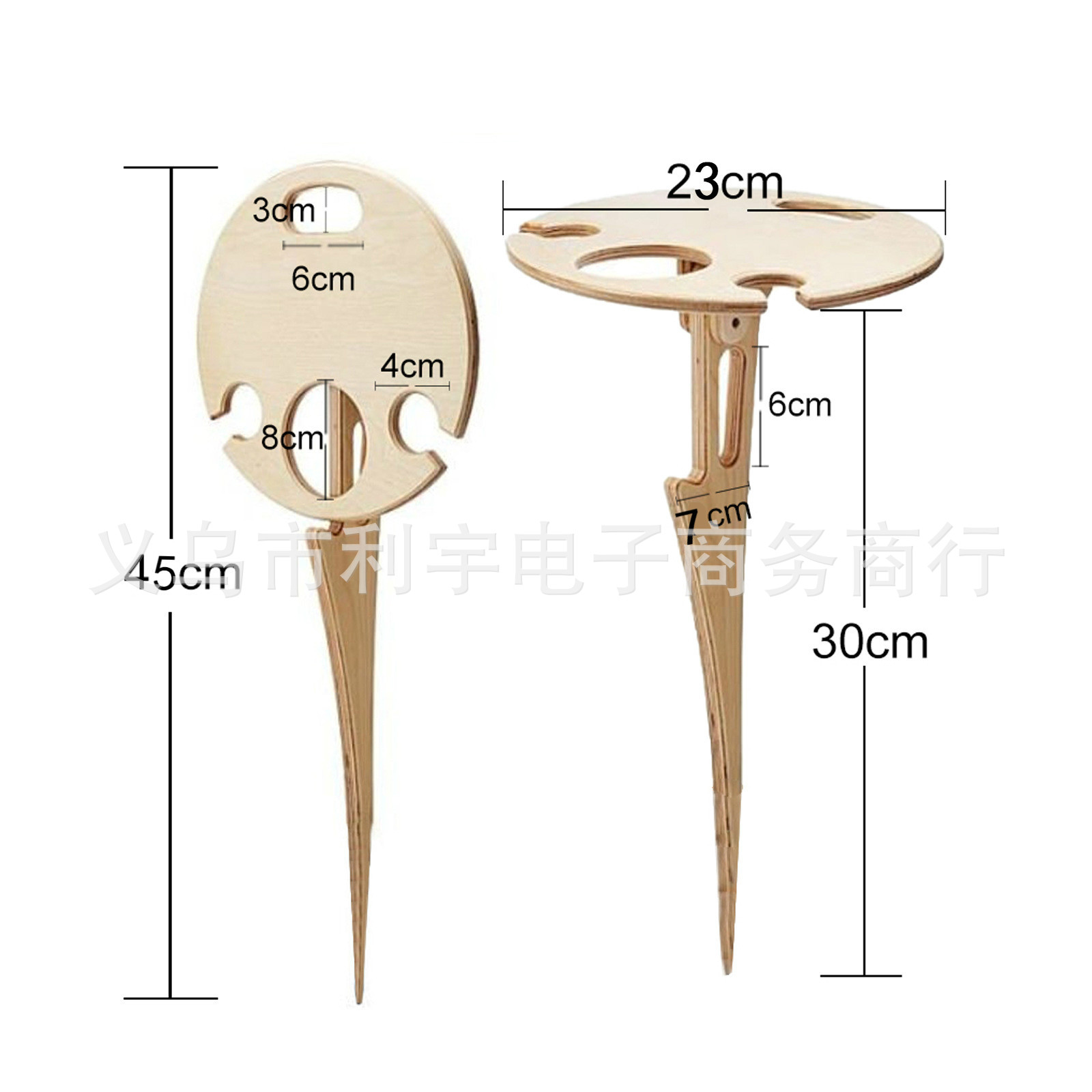 Creative Wooden Wine Glass Folding Bracket Lawn Floor Wine Rack Outdoor Picnic Camping Wine Rack Folding Crafts