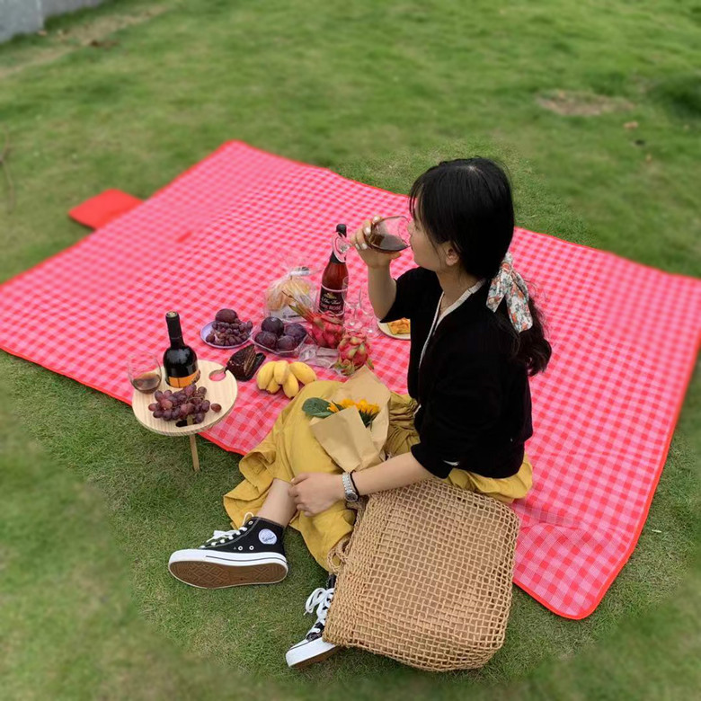 Creative Wooden Wine Glass Folding Bracket Lawn Floor Wine Rack Outdoor Picnic Camping Wine Rack Folding Crafts