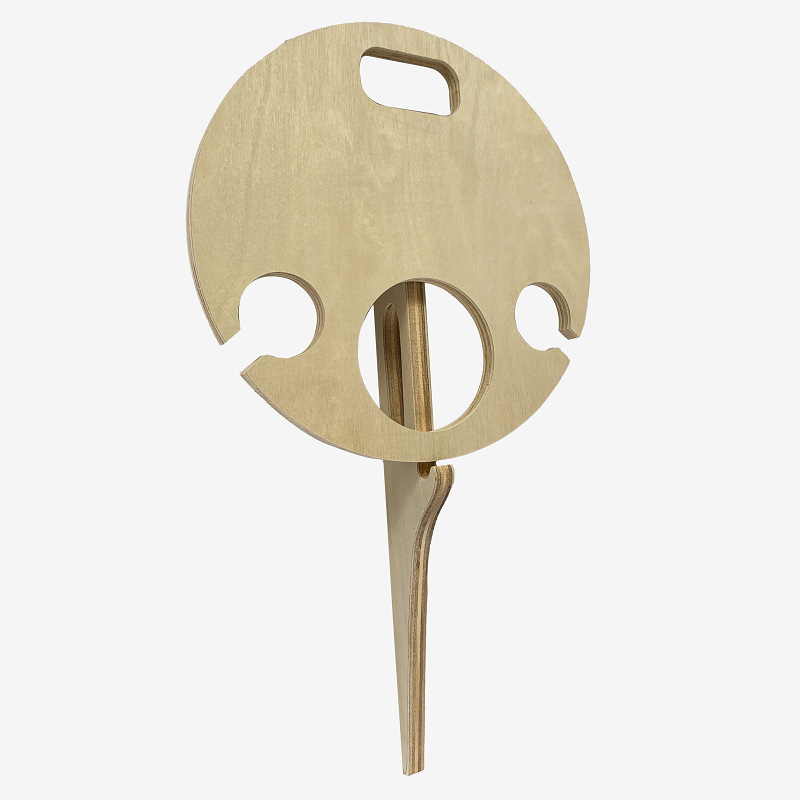 Creative Wooden Wine Glass Folding Bracket Lawn Floor Wine Rack Outdoor Picnic Camping Wine Rack Folding Crafts
