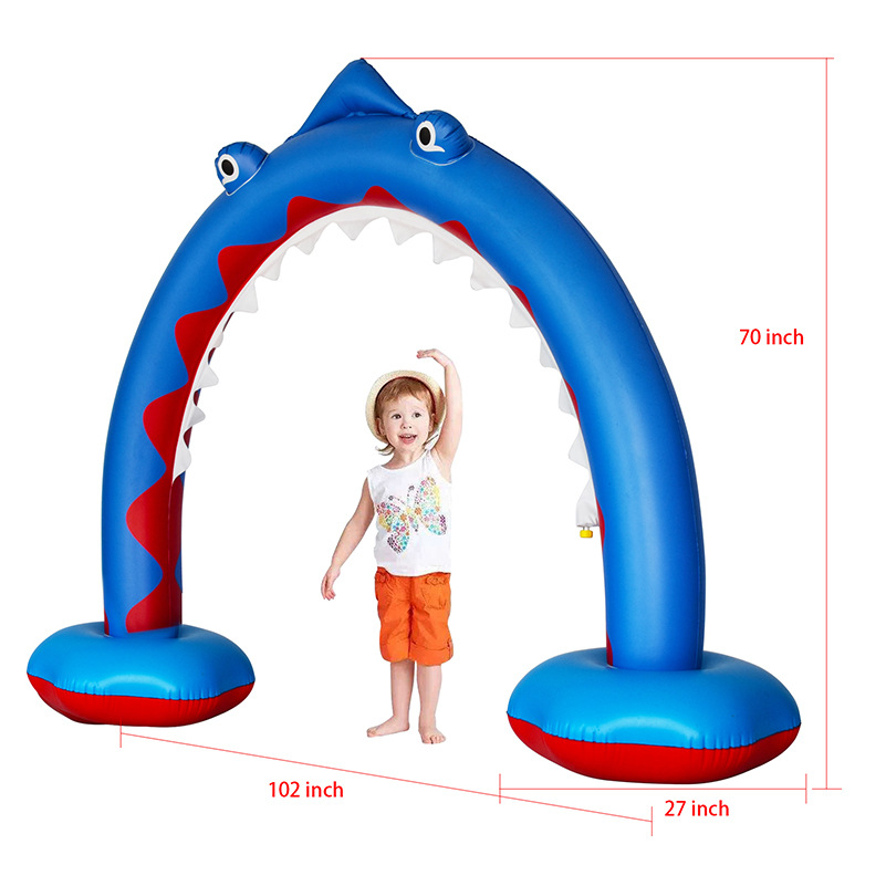 Rainbow Water Spraying Arch Children's Outdoor Water Toys Lawn Game Mat Inflatable Shark Water Spraying Arch Bridge Rainbow Water Spraying Arch Children's Outdoor Water Toys Lawn Game Mat Inflatable Shark Water Spraying Arch Bridge