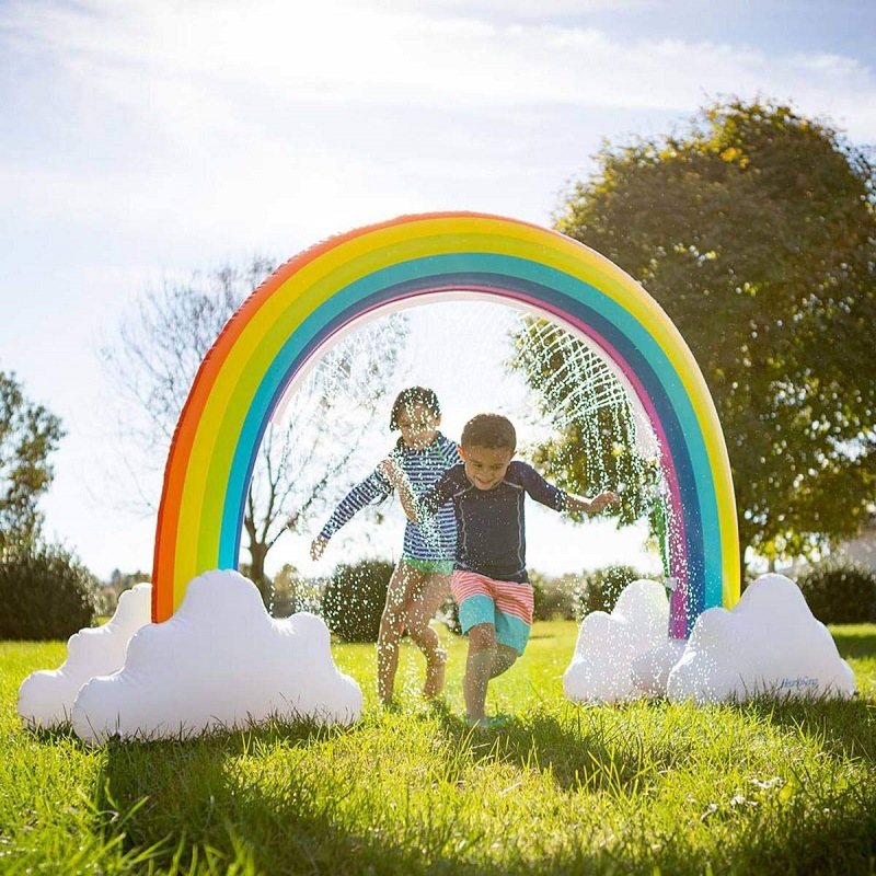 Rainbow Water Spraying Arch Children's Outdoor Water Toys Lawn Game Mat Inflatable Shark Water Spraying Arch Bridge Rainbow Water Spraying Arch Children's Outdoor Water Toys Lawn Game Mat Inflatable Shark Water Spraying Arch Bridge
