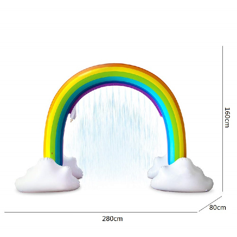 Rainbow Water Spraying Arch Children's Outdoor Water Toys Lawn Game Mat Inflatable Shark Water Spraying Arch Bridge Rainbow Water Spraying Arch Children's Outdoor Water Toys Lawn Game Mat Inflatable Shark Water Spraying Arch Bridge