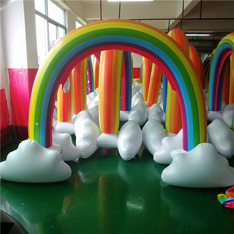 Rainbow Water Spraying Arch Children's Outdoor Water Toys Lawn Game Mat Inflatable Shark Water Spraying Arch Bridge Rainbow Water Spraying Arch Children's Outdoor Water Toys Lawn Game Mat Inflatable Shark Water Spraying Arch Bridge