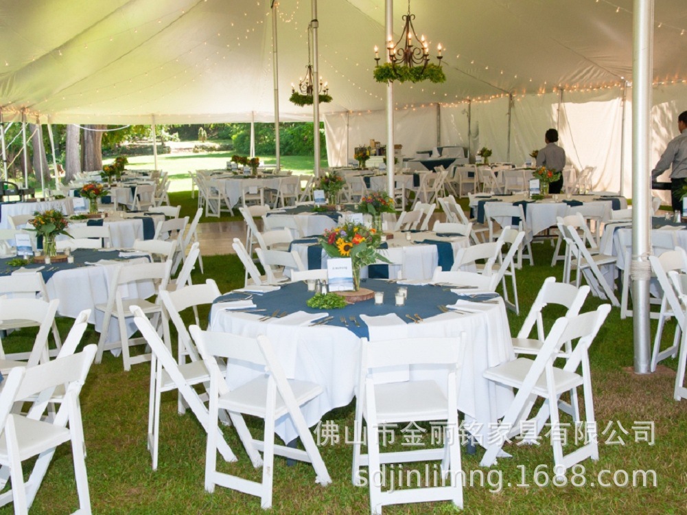 Factory Wholesale White Resin Plastic Folding Chair Wedding Chair Portable Outdoor Lawn Folding stool
