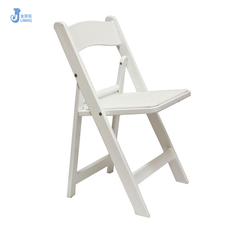 Factory Wholesale White Resin Plastic Folding Chair Wedding Chair Portable Outdoor Lawn Folding stool