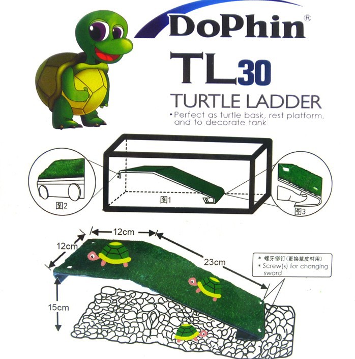 Jianrong Dophin Turtle Ladder Climbing Platform Aquarium Fish Tank Turtle Simulation Lawn Platform Climbing Landscaping