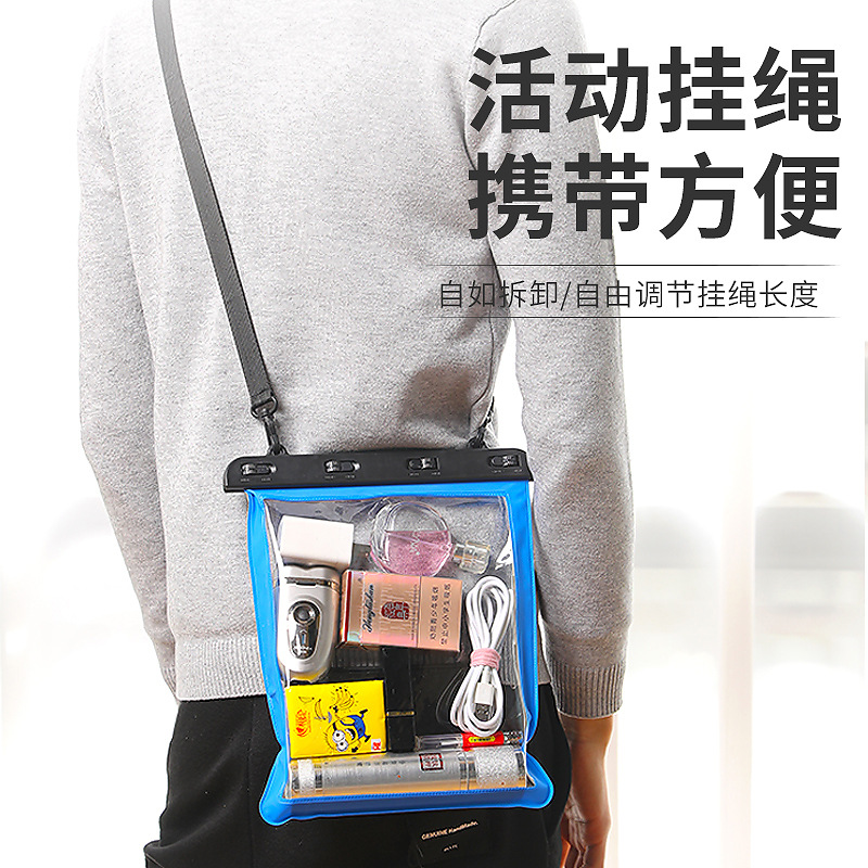 New MultiPurpose OneShoulder Sundries Outdoor Transparent Waterproof Bag Beach Bag Cell Phone Sundries Waterproof Bag