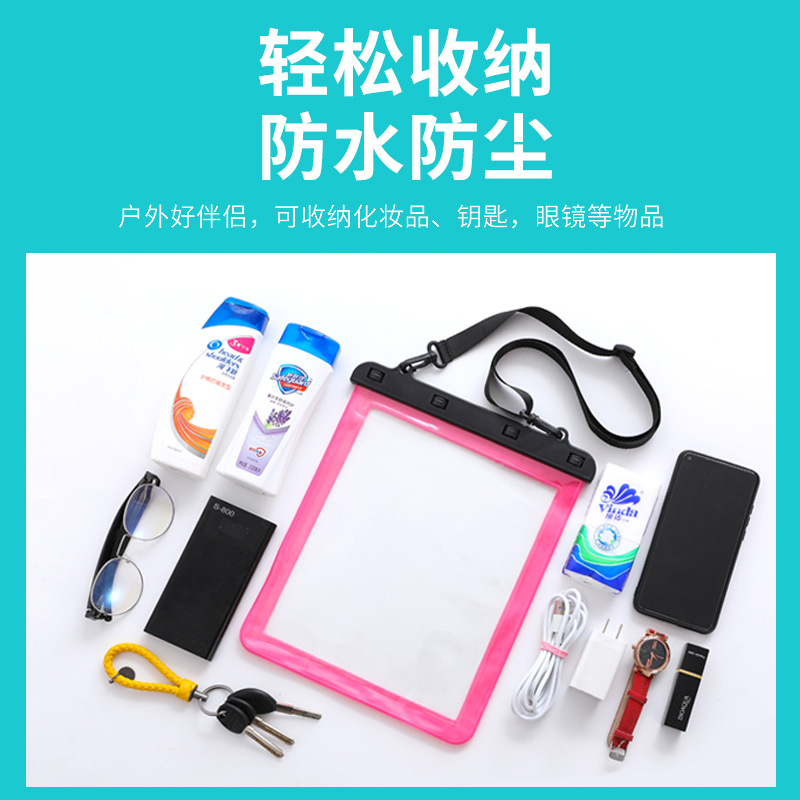 New MultiPurpose OneShoulder Sundries Outdoor Transparent Waterproof Bag Beach Bag Cell Phone Sundries Waterproof Bag