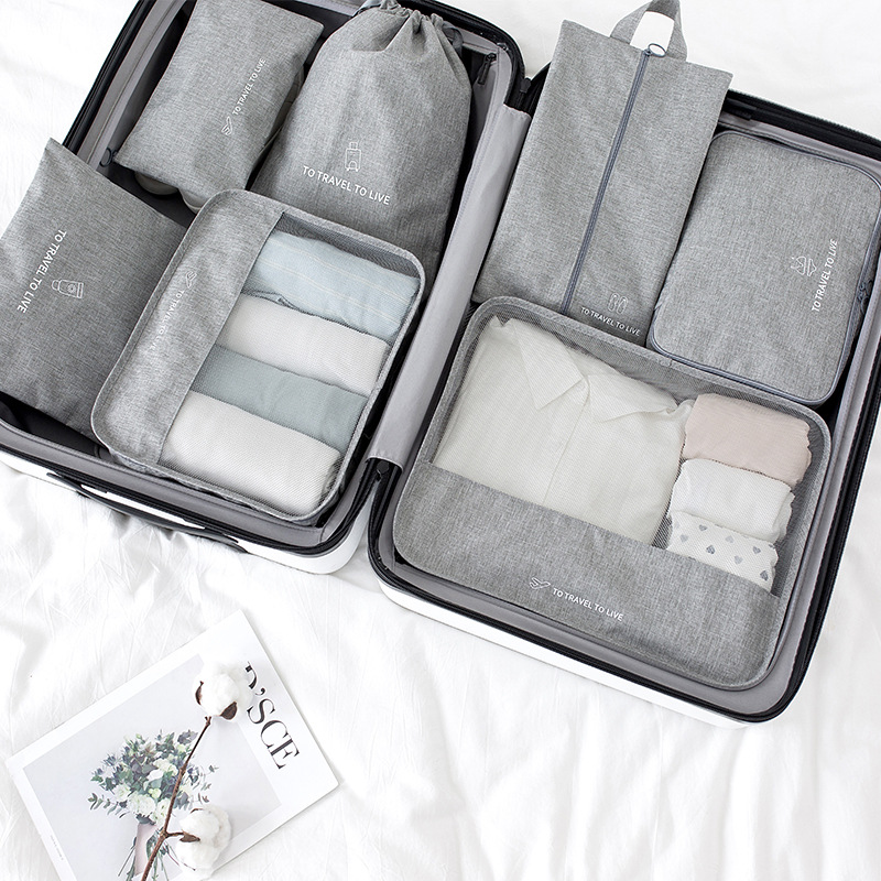 Travel Life Buggy Bag Seven-Piece Underwear Storage Organizing Waterproof Bag Travel Clothes Storage Bag New 7-Piece Set