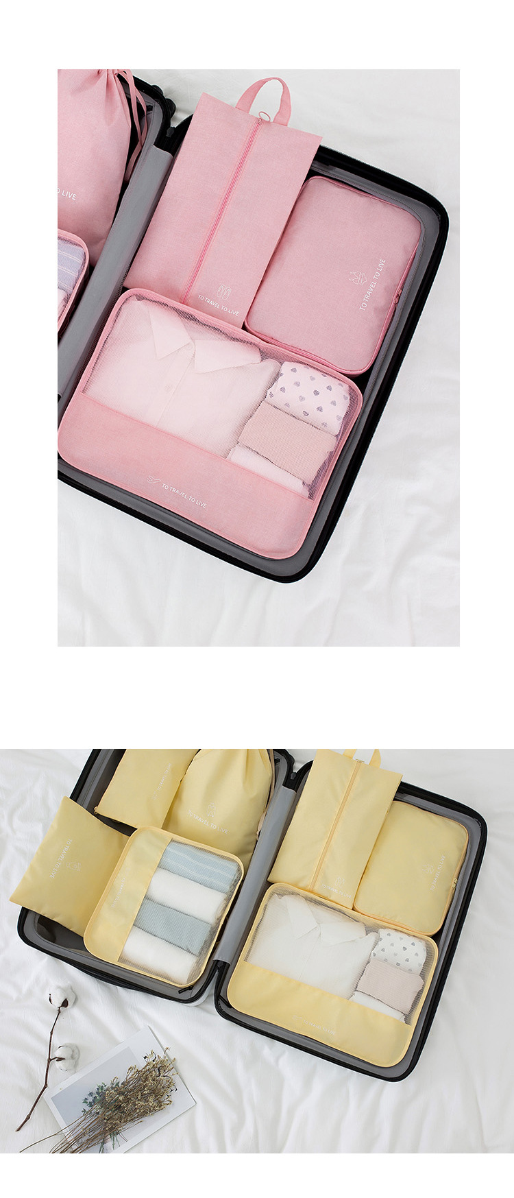 Travel Life Buggy Bag Seven-Piece Underwear Storage Organizing Waterproof Bag Travel Clothes Storage Bag New 7-Piece Set Travel Life Buggy Bag Seven-Piece Underwear Storage Organizing Waterproof Bag Travel Clothes Storage Bag New 7-Piece Set