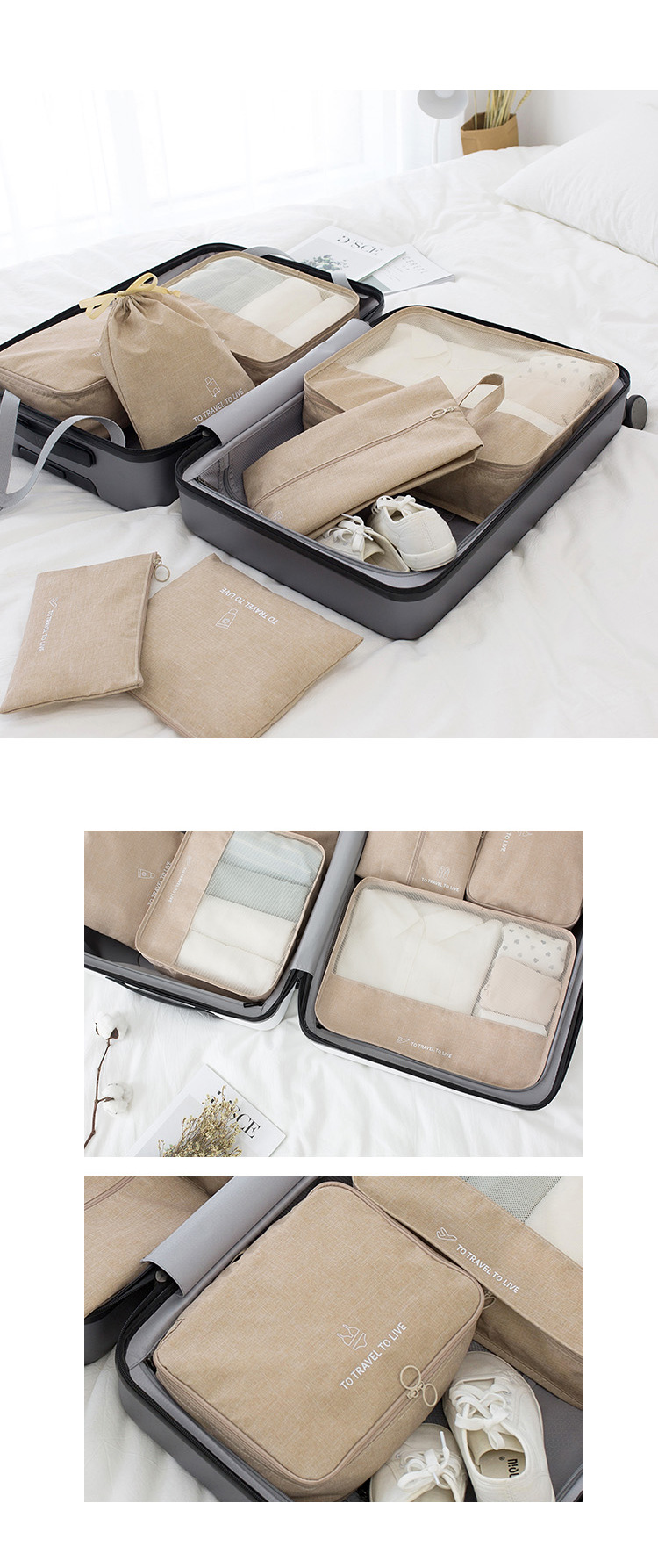 Travel Life Buggy Bag Seven-Piece Underwear Storage Organizing Waterproof Bag Travel Clothes Storage Bag New 7-Piece Set Travel Life Buggy Bag Seven-Piece Underwear Storage Organizing Waterproof Bag Travel Clothes Storage Bag New 7-Piece Set