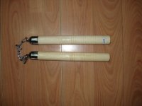 White wood nunchakus
