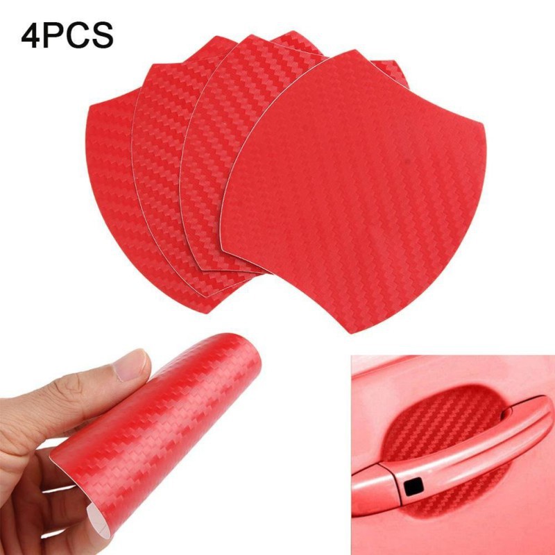 EBay Handle Stickers Car Door Handle Car Stickers Protective Film Carbon Fiber Handle Wrist Car Stickers 4pcs