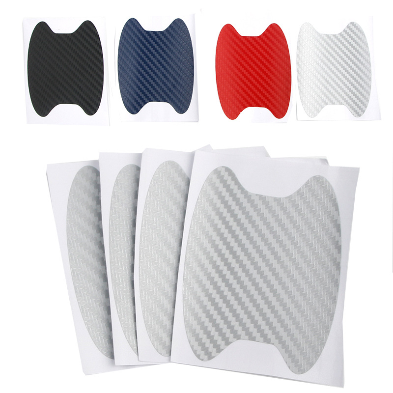 EBay Handle Stickers Car Door Handle Car Stickers Protective Film Carbon Fiber Handle Wrist Car Stickers 4pcs