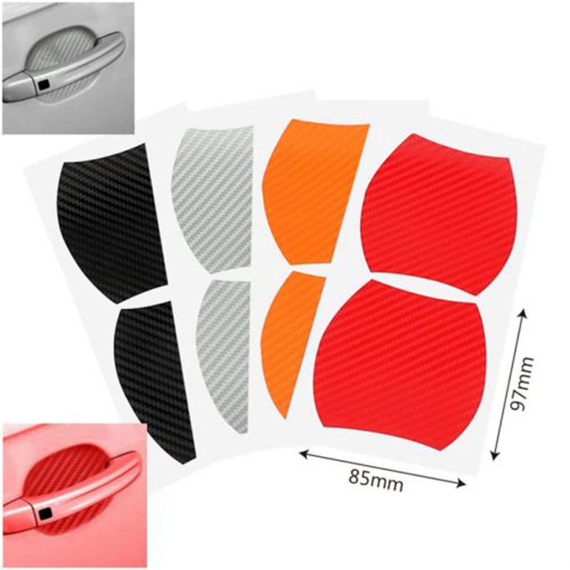EBay Handle Stickers Car Door Handle Car Stickers Protective Film Carbon Fiber Handle Wrist Car Stickers 4pcs
