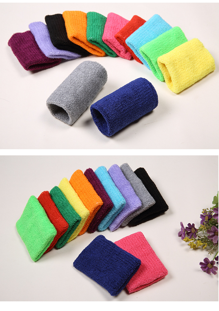 Gear Ins Color Pure Cotton Sweat Absorbing Sports Towel Wristband Basketball Badminton Warm Cuff Wrist Protector