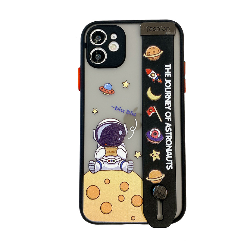 Creative Apple 12Promax Phone Case 7plus Wrist Strap Skin Feeling Iphone11 TikTok Generation X Foreign Trade Application